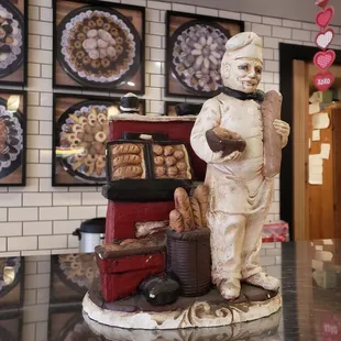 Cute baker statue