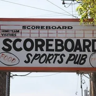 a scoreboard on the side of a building