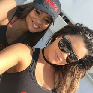 Briana and Candy on a promo.