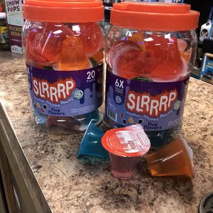 two jars of gummy bears