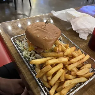 Double smashed bacon cheeseburger