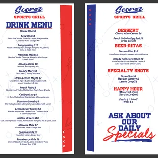 Happy hour specials everyday