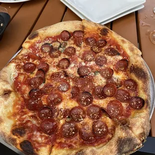 The pepperoni pizza