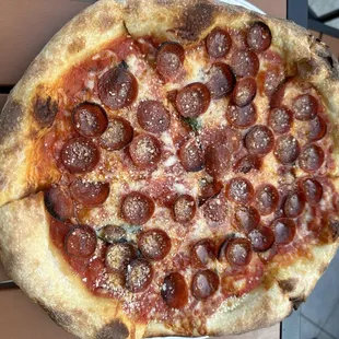 Pizza mediocre at best.  Crust looked good but was bland.