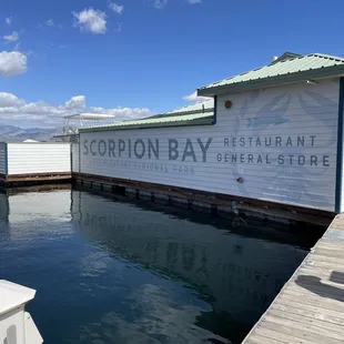 a boat docked at the dock