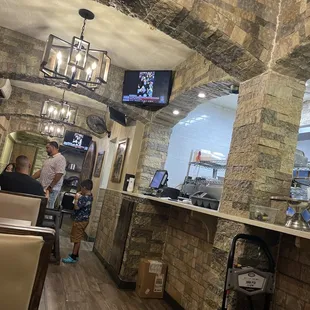 the bar area
