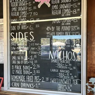 ows a menu on the window