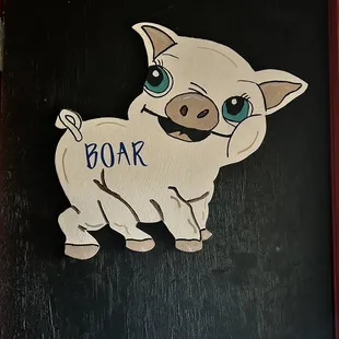 ows a picture of a pig