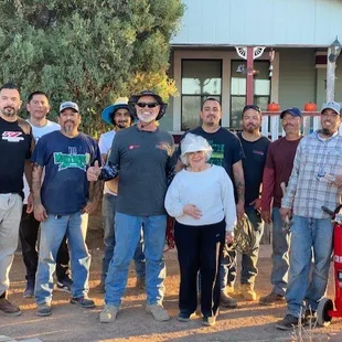 Scott Heating, Cooling &amp; Plumbing helping the community, placed a new roof at Ms. Praino's house Nov. 13, 2021