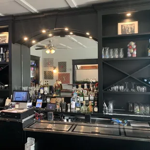 Full bar with seating