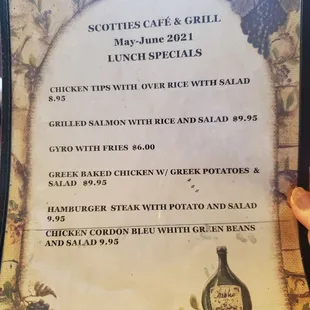 Lunch specials