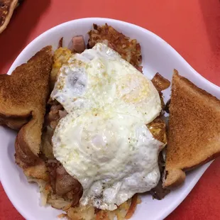 A "half order" of the 3 meat skillet!