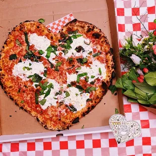 Burrata heart pizza 2/14/23