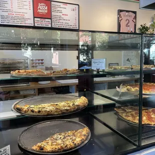 The pizza offerings for today-love that you can order by the slice! Viva variety!