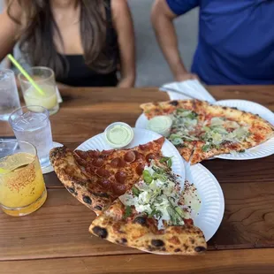 Pepperoni, #1, &amp; Burata slices ($5-6 bucks a slice)