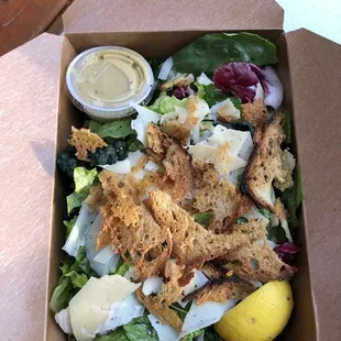 caesar salad. it was fine. needed more dressing