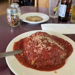 Lasagna is great!  Cash only you know.