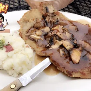Veal with Marsala sauce and Garlic Mashed Potatoes!