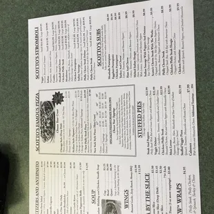 Lots of dishes great pizza and pasta