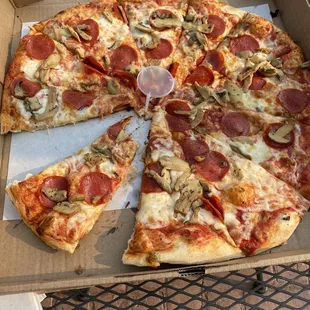 a pizza in a box