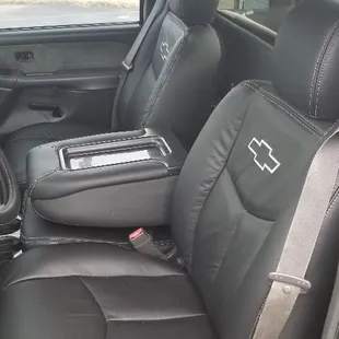 Leather upholstery 2005 Chevy pickup