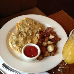 Biscuits and gravy- pretty awful. Not worth it.