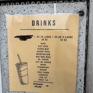 Drink menu 11/2024
