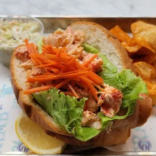 Maine lobster roll. $25