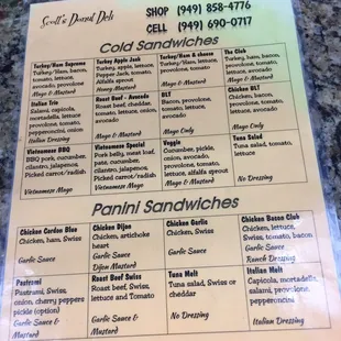 Menu part 2