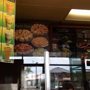 Party trays, wraps &amp; boba drinks