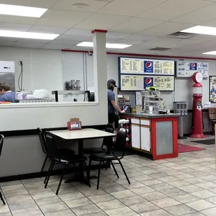 Order desk inside entry