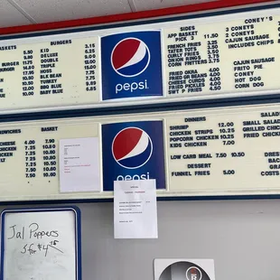 Updated menu