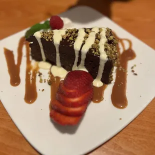 Bittersweet Chocolate-Pistachio-Macadamia Nut Torte