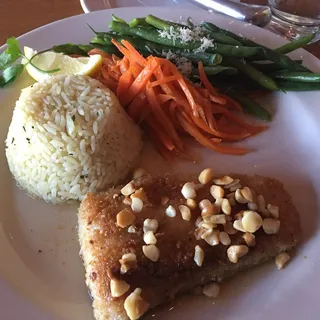 Macadamia Nut Crusted Atlantic Halibut