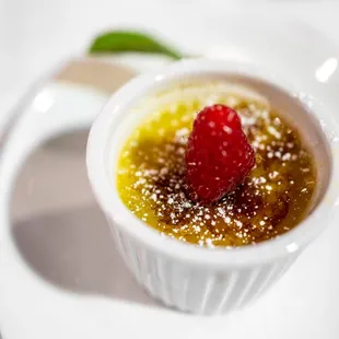 St Valentine's Day Four-Course Menu: Pistachio Crème Brûlée