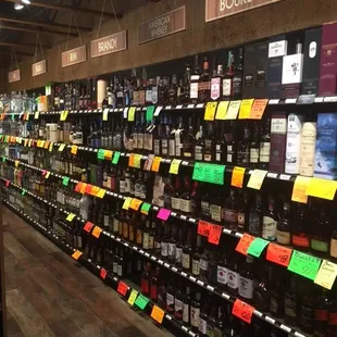 a wall of bottles