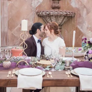 wood farm table for rent in gilbert az