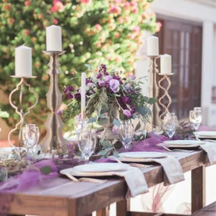 rustic wood farm table wedding rental in scottsdale arizona