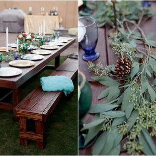 Setting for 16 guests at 1 table!! (we recommend 12)