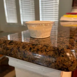 a bowl on a counter top