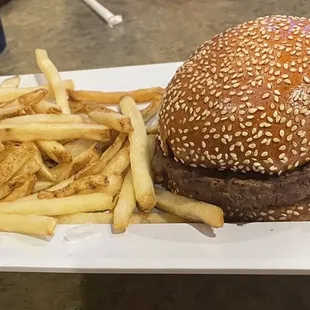 Burger with French Fries
