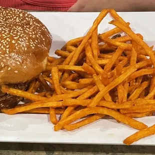 Crisp Chris P. Chicken with Sweet Potato Fries