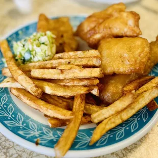 a plate of fish and chips
