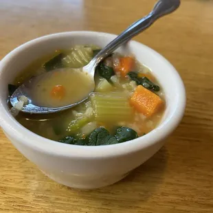 Vegetable rice soup
