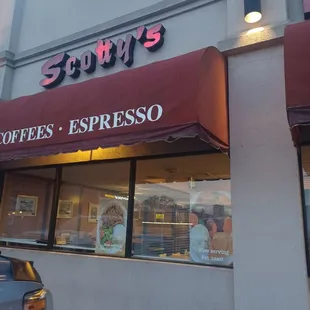 the front of the restaurant