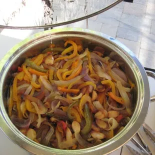 Grilled Onions, Peppers &amp; Garlic for the Tri-Tip
