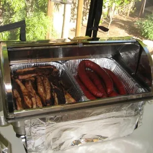 Scotty's slow smoked spare ribs &amp; Beef links