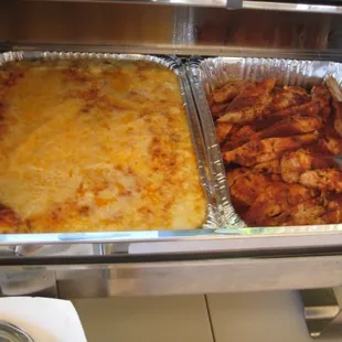 Garlic Parmesan mashed &amp; Lemon Chicken.