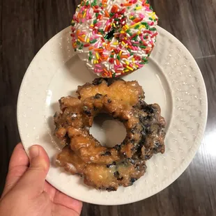 Blueberry Old Fashion and Vanilla Frosted Sprinkles.