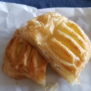 Inside of cream cheese croissant